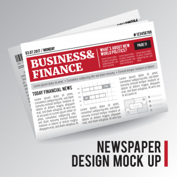 Newspaper mock up Free Vector