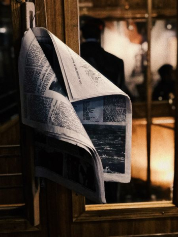 newspaper on door newspaper on door