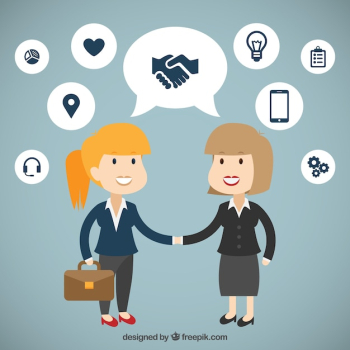 Nice businesswoman shaking hands Nice businesswoman shaking hands