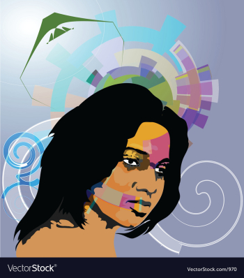 Nice face vector image Nice face vector image