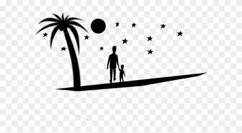 Night Scene Clip Art - Palm Tree Clip Art Night Scene Clip Art - Palm Tree Clip Art