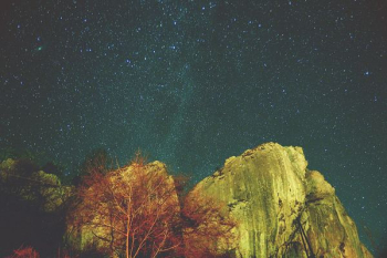 night sky with stars above mountain night sky with stars above mountain
