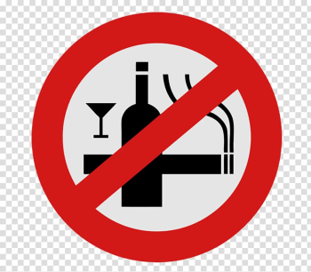 No drinking and smoking logo, Alcoholic drink Beer Smoking ban T-shirt, no smoking transparent background PNG clipart
