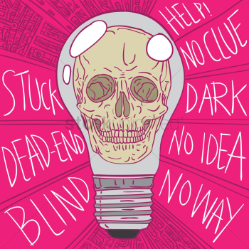 No idea concept of a creative rut No idea concept of a creative rut