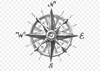 North Compass rose - ink in water North Compass rose - ink in water
