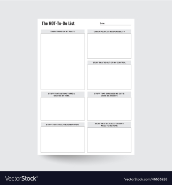 not-to-do list not-to-do list
