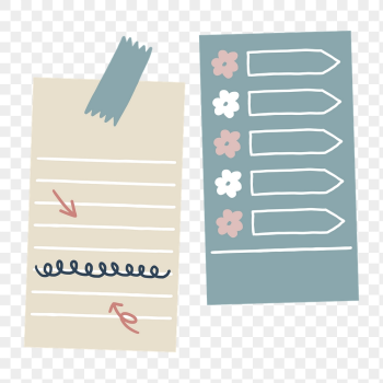 Notepapers png, cute stationery collage | Free PNG - rawpixel