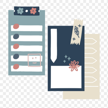 Notepapers png, stationery collage element, | Free PNG - rawpixel