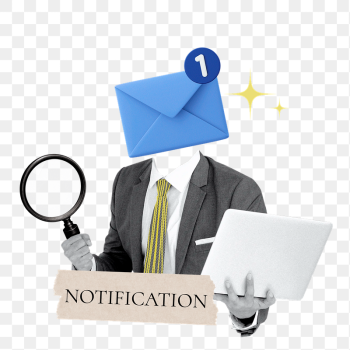 Notification word png sticker, envelope | Free PNG - rawpixel