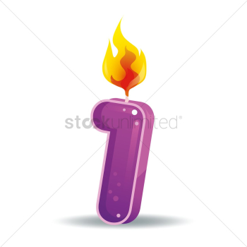 Number 1 candle Number 1 candle