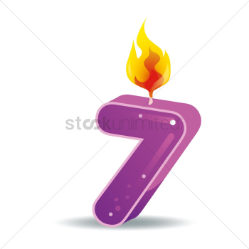 Number 7 candle Number 7 candle