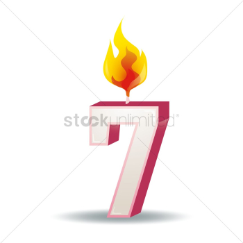Number 7 candle Number 7 candle