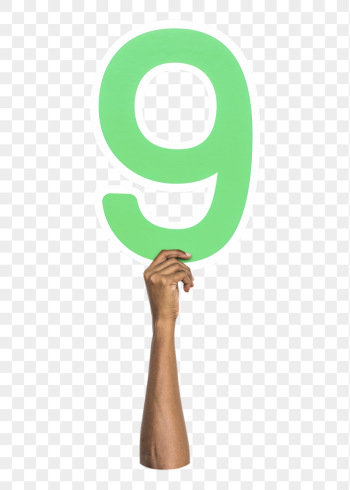 Number 9 png hand holding | Free PNG - rawpixel