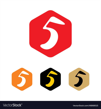 number five logo hexagon 5 logo number five logo hexagon 5 logo