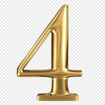 Number illustration, Golden Stereo 4, angle, golden Frame, gold png Number illustration, Golden Stereo 4, angle, golden Frame, gold png