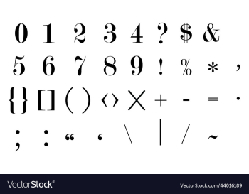 numbers black isolated numbers black isolated