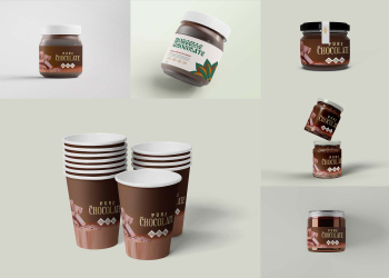 Nutella Jars Mockup PSD