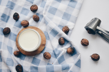 Nuts on Cloth With Nutcracker Nuts on Cloth With Nutcracker