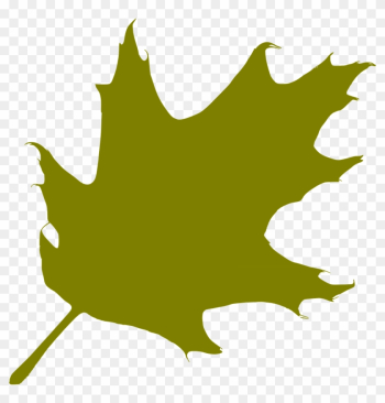 Oak Leaf Green Silhouette Png Image - Camo Leaf Stencils