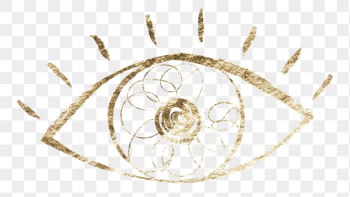 Observing eye png sticker, gold | Free PNG Illustration - rawpixel