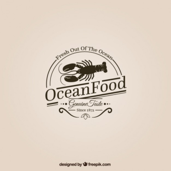Ocean food logo Ocean food logo