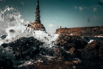 Ocean Water Splashing on Rocks Ocean Water Splashing on Rocks