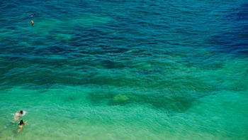 Ocean Water With Swimmers Ocean Water With Swimmers