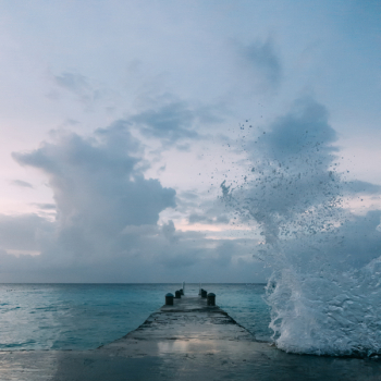 Ocean Wave Splashing on Dock Ocean Wave Splashing on Dock