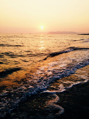 ocean waves during sunset ocean waves during sunset