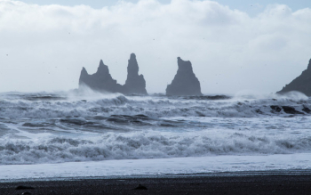 Ocean Waves Near on Beach Shore Ocean Waves Near on Beach Shore
