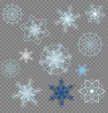 Of Shape Snowflakes Snowflake Variety PNG Free Photo