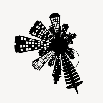 Office building silhouette sticker, city | Free PSD - rawpixel Office building silhouette sticker, city | Free PSD - rawpixel