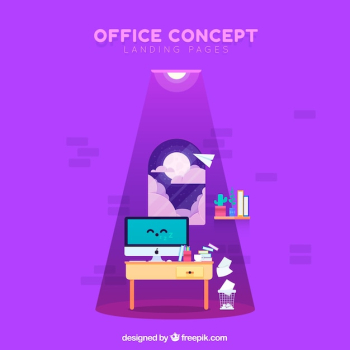 Office concept for landing page Office concept for landing page