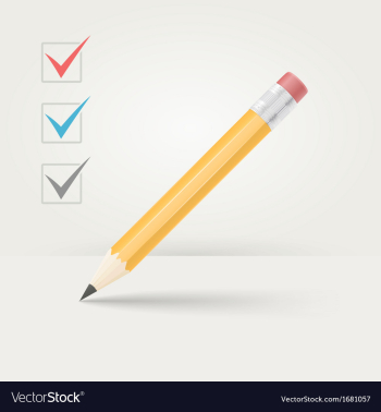 Office wooden pencil vector image Office wooden pencil vector image