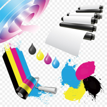 Offset printing Printer Printing press - Realistic color tools 