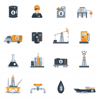 Oil industry flat icon Oil industry flat icon