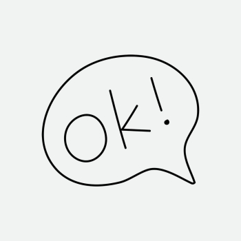 Ok! sticker, speech bubble typography | Free PSD Illustration - rawpixel