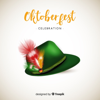 Oktoberfest classic tirol hat background Oktoberfest classic tirol hat background