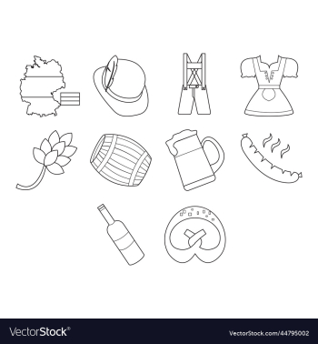 oktoberfest icon set oktoberfest icon set