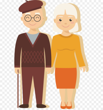 Old age Illustration - Love couples Old age Illustration - Love couples