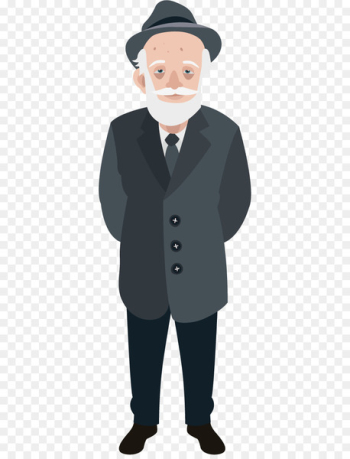 Old age Illustration - Old man winter clothing Vector material 