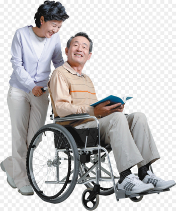 Old age Wheelchair Child Assistive technology - Pushing a wheelchair for the elderly 