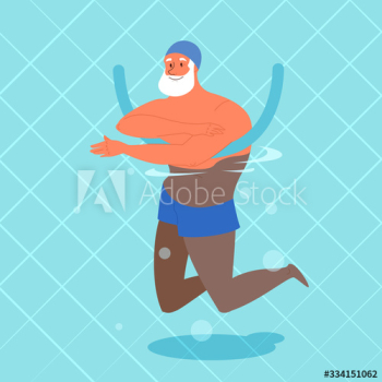 Old man doing exercise with swimming pool noodle Old man doing exercise with swimming pool noodle