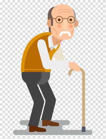 Old man illustration, Old people transparent background PNG clipart