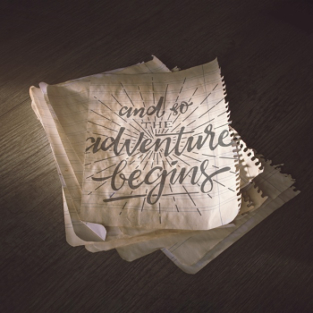 Old paper mockup for adventure concept Free Psd