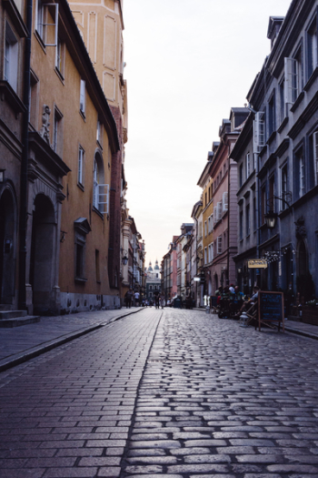 Old Town street in the late afternoon Old Town street in the late afternoon