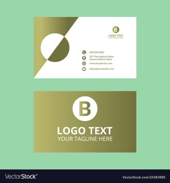 Olive awesome business card vector image