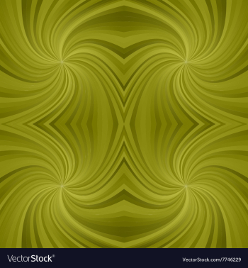 Olive symmetric spiral ray pattern background vector image Olive symmetric spiral ray pattern background vector image