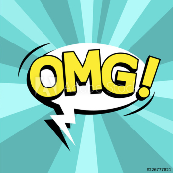 OMG word in speech bubble pop art style OMG word in speech bubble pop art style