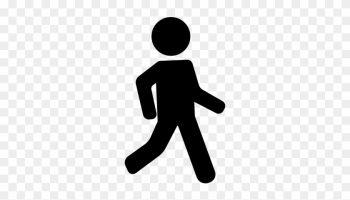 One Man Walking Vector - People Walk Icon Png